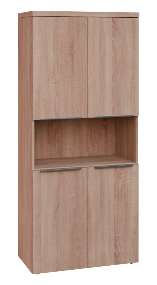 SIN 5 - 84DN kancelářská skříň, 4-dveřová/nika, 1820x800x400, dub bardolino